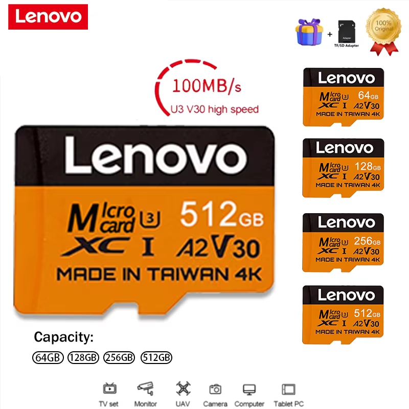 Gaming Console Mobile - Lenovo Secure 512GB SD Cards Micro