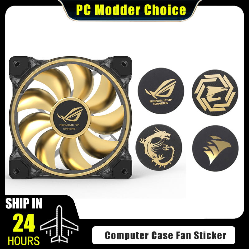 Console Gaming Pc Case - Computer Case Fan Logo Sticker, ROG