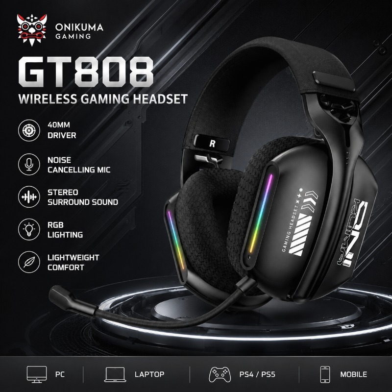 ONIKUMA GT808 Gaming Headset W - đánh giá và giá Gaming Console In Amazon