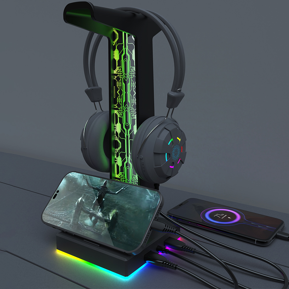 RGB Gaming Headphone Stand Dua - đánh giá và giá Headset Gaming Console